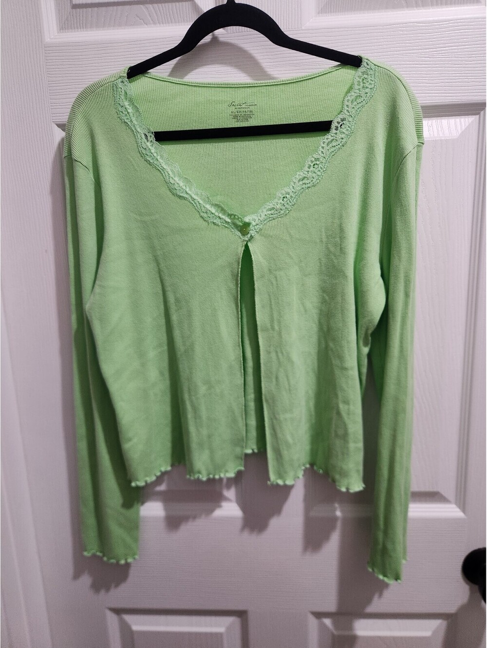 Secret Treasures Light Green Lace Trim Sleepwear Cardigan XL